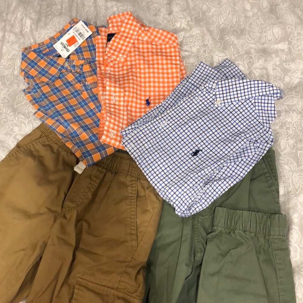 5 pc long sleeve collar and pant mix n match